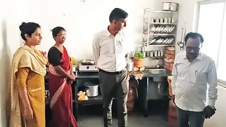 Visit government offices in Nidagundi Taluk and behave politely with the public.
