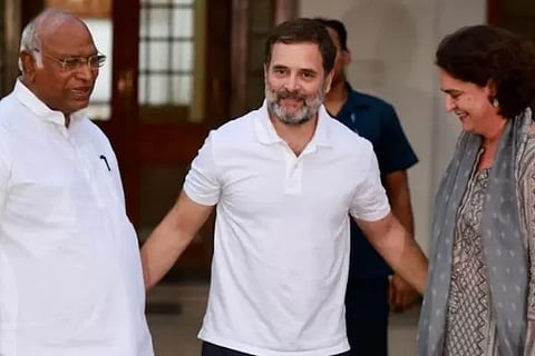 Priyanka, Rahul, kharge