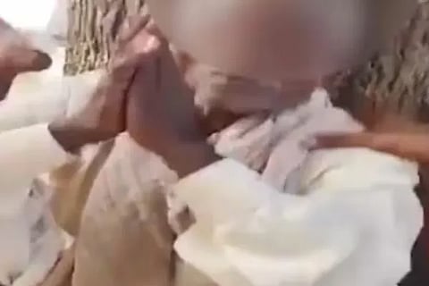 man thrashed forced to lick his urine in UP temple