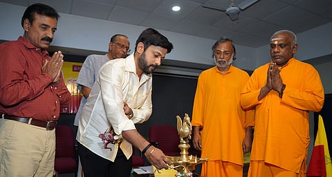 Kannada Rajyotsava celebrated with grandeur at Amrutha University in Bogadi