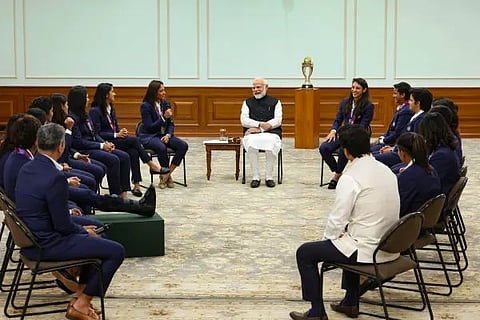 Pm with Womens Team