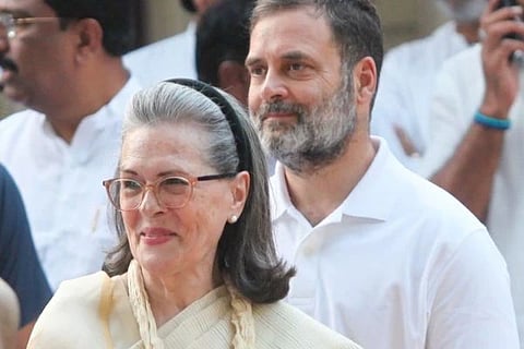 ಕಾಂಗ್ರೆಸ್ ನಾಯಕಿ ಸೋನಿಯಾ ಗಾಂಧಿ ಮತ್ತು ರಾಹುಲ್ ಗಾಂಧಿ