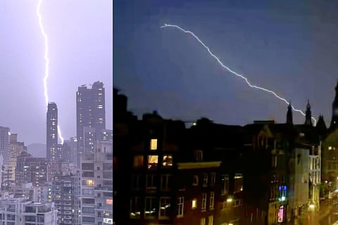 Netherlands lightning strikes