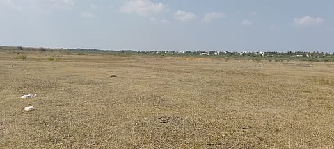ಶಿಡ್ಲಘಟ್ಟ ನಗರಕ್ಕೆ ಕುಡಿಯುವ ನೀರು ಪೂರೈಸಲು ಕೊಳವೆ ಬಾವಿಗಳನ್ನು ಕೊರೆಸುವ ಮೂಲವಾದ ಅಮ್ಮನಕೆರೆಯಲ್ಲಿ ನೀರಿಲ್ಲದಿರುವುದು.