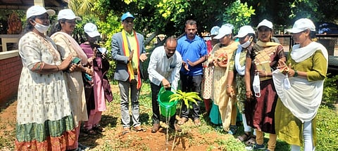 ಚಾಮರಾಜನಗರದ ಶ್ರೀಚಾಮರಾಜೇಶ್ವರಸ್ವಾಮಿ ದೇವಸ್ಥಾನದ ಮುಂಭಾಗದ ಉದ್ಯಾನವನದಲ್ಲಿ ಆಯೋಜಿಸಿದ್ದ ಸ್ವಚ್ಛತಾ ಅಭಿಯಾನ ಕಾರ್ಯಕ್ರಮಕ್ಕೆ ಪರಶುರಾಮ್ ಛಲವಾದಿ ಅವರು ಗಿಡನೆಡುವ ಮೂಲಕ ಚಾಲನೆ ನೀಡಿದರು. ಜಿ.ಬಂಗಾರು, ಮಂಜುನಾಥ್, ಮಣಿ, ಪವಿತ್ರಾ, ಮಹದೇವಮ್ಮ, ಪ್ರಕೃತಿ, ಸವಿತಾ ಇನ್ನಿತರರಿದ್ದರು. 