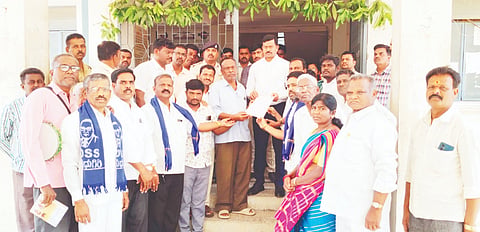 Demand for action against the Tahsildar