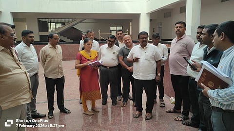 ಚನ್ನರಾಯಪಟ್ಟಣದಲ್ಲಿ ನಿರ್ಮಾಣವಾಗುತ್ತಿರುವ ಕೋರ್ಟ್ ಸಂಕೀರ್ಣದ ಕಾಮಗಾರಿಯನ್ನು ಶಾಸಕ ಸಿ.ಎನ್.ಬಾಲಕೃಷ್ಣ ವೀಕ್ಷಣೆ ನಡೆಸಿದರು.  