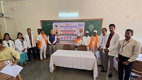 ಪಾದಯಾತ್ರಿಗಳಿಗೆ ಆರೋಗ್ಯ ತಪಾಸಣೆ
