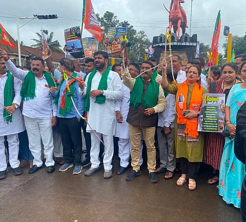 ಬೆಳಗಾವಿಲಿ ಬಿಜೆಪಿ ಪ್ರತಿಭಟನೆ