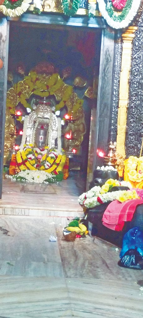 ಮದ್ದೂರು ತಾಲೂಕಿನ ಪುರಾಣ ಪ್ರಸಿದ್ಧ ತಾಲೂಕಿನ ವೈದ್ಯನಾಥಪುರ ಗ್ರಾಮದ ವೈದ್ಯನಾಥೇಶ್ವರ ಸ್ವಾಮಿಗೆ ವಿಶೇಷ ಅಲಂಕಾರ ಮಾಡಿರುವುದು.