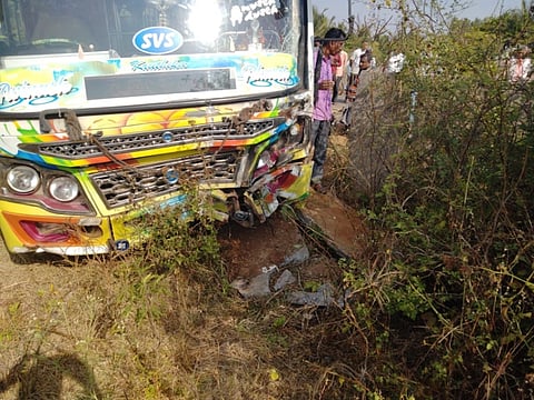 ಅಪಘಾತಕ್ಕೆ ಕಾರಣವಾದ ಬಸ್​