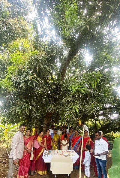 ಶತಮಾನ ಕಂಡ ಮಾವಿನ ಮರದ ಹುಟ್ಟು ಹಬ್ಬ ಆಚರಣೆ ಮಾಡಿದ ರೈತ ವಾಸು