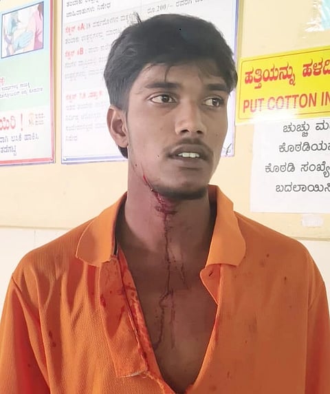 ಗಾಯ ಗೊಂಡಿರುವ ಯುವಕ ಶರತ್.