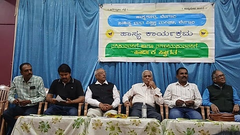 ಬೆಳಗಾವಿಯಲ್ಲಿ ಶನಿವಾರ ಜರುಗಿದ ಕೃತಿ ಬಿಡುಗಡೆ ಸಮಾರಂಭದಲ್ಲಿ ವಿಜಯಕುಮಾರ ನೆರ್ಲೇಕರ, ಮಧುಕರ ಗುಂಡೇನಟ್ಟಿ, ಡಾ.ಅಡಿವೆಪ್ಪ ಇಟಗಿ, ಪ್ರೊ.ಜಿ.ಕೆ.ಕುಲಕರ್ಣಿ, ನವಲೂರ ತಾನಾಜಿ ಇತರರು ಇದ್ದರು.