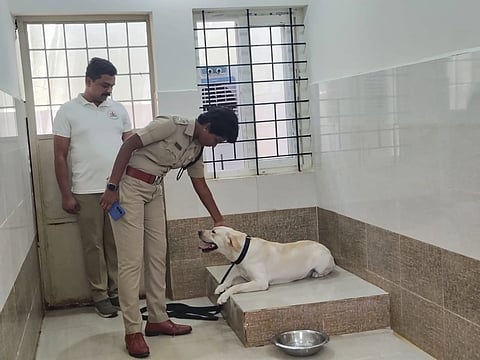 Haveri, Cooler for, Police Dogs, Dog Squad, SP Visit, 