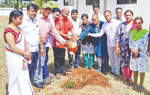 ಕಿಕ್ಕೇರಿ ಹೋಬಳಿಯ ಮಾದಾಪುರ ಮುರಾರ್ಜಿ ವಸತಿ ಶಾಲೆಯಲ್ಲಿ ಆದರ್ಶ ಸುಗಮ ಸಂಗೀತಾ ಅಕಾಡೆಮಿ, ಸ್ಪಂದನಾ ಪೌಂಡೇಷನ್ ವತಿಯಿಂದ ಮಂಗಳವಾರ ಗಿಡ ನೆಟ್ಟು ನೀರೆರೆಯುವ ಮೂಲಕ ಪರಿಸರ ಜಾಗೃತಿ ಮೂಡಿಸಲಾಯಿತು. ಡಾ.ಕಿಕ್ಕೇರಿ ಕೃಷ್ಣಮೂರ್ತಿ, ಶಾಂತಿ, ವೆಂಕಟೇಶ್, ದೇವರಾಜು, ಮಂಗಳಾ, ಪ್ರಸನ್ನ, ಸೌಮ್ಯಾ, ಜ್ಯೋತಿ ಮತ್ತಿತರರಿದ್ದರು. 