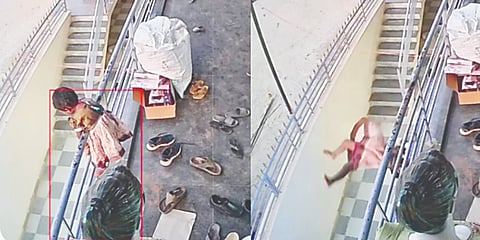 Child suffers serious injuries after falling from a grill.