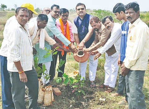 ಹುಲಸೂರು ಹೊರವಲಯದ ತೋರಿ ಬಸವಣ್ಣ ದೇವಸ್ಥಾನದ ಪರಿಸರದಲ್ಲಿ ಸಸಿ ನೆಡುವ ಕಾರ್ಯಕ್ರಮಕ್ಕೆ ಚಾಲನೆ ನೀಡಲಾಯಿತು. ದೇವಸ್ಥಾನ ಪಂಚ ಕಮಿಟಿ ಅಧ್ಯಕ್ಷ ಸುಧೀರ ಕಾಡಾದಿ, ಪ್ರಮುಖರಾದ ದಿಲೀಪ ವಾಲೆ, ಕಿಶನ ಗಾಯಕವಾಡ, ರೋಹಿದಾಸ ವತಾರೆ, ಸಂಜುಕುಮಾರ ರಾಸೂರೆ, ಬಾಲಾಜಿ ಇತರರಿದ್ದರು.