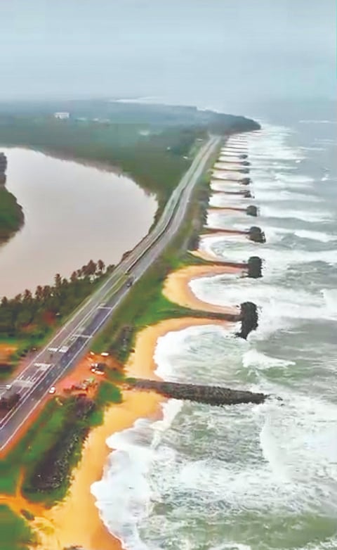 ಡ್ರೋನ್ ಕೆಮರಾದಲ್ಲಿ ಸೆರೆಯಾಗಿರುವ ತ್ರಾಸಿ-ಮರವಂತೆಯ ಸುಂದರ ದೃಶ್ಯ.
