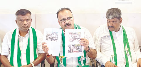 ನಾಗಮಂಗಲ ಪಟ್ಟಣದ ಜೆಡಿಎಸ್ ಕಚೇರಿಯಲ್ಲಿ ಜೆಡಿಎಸ್ ರಾಜ್ಯ ಮಾಧ್ಯಮ ವಕ್ತಾರ ಹಡೇನಹಳ್ಳಿ ಉಮೇಶ್ ಸುದ್ದಿಗೋಷ್ಠಿ ನಡೆಸಿ ಮಾತನಾಡಿದರು. ಚನ್ನಪ್ಪ, ಮೈತ್ರಿಕೃಷ್ಣೇಗೌಡ ಇದ್ದರು.