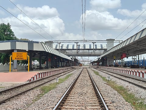ಕೊಪ್ಪಳ ನೂತನ ರೈಲು ನಿಲ್ದಾಣದ ನೋಟ. 