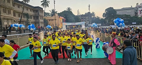 ಬೆಳಗಾವಿಯಲ್ಲಿ ಭಾನುವಾರ ರೋಟರಿ ಕ್ಲಬ್ ಆಫ್ ವೇಣುಗ್ರಾಮ ಆಯೋಜಿಸಿದ್ದ ಹಾಫ್ ಮ್ಯಾರಥಾನ್‌ದಲ್ಲಿ ಪಾಲ್ಗೊಂಡಿದ್ದ ಸ್ಪರ್ಧಿಗಳು.