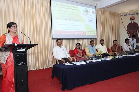  ರಾಣಿ ಚನ್ನಮ್ಮ ವಿಶ್ವವಿದ್ಯಾಲಯದ ಓನೋಸ್, ವಿದ್ವಾನ್ ಮತ್ತು ಐರಿನ್ಸ್ ಕುರಿತ ಜಾಗೃತಿ ಕಾರ್ಯಕ್ರಮದಲ್ಲಿ ಮುಖ್ಯ ಸಂಪನ್ಮೂಲ ವ್ಯಕ್ತಿಯಾಗಿ;  ಪ್ರೊ. ದೇವಿಕಾ ಪಿ. ಮಡಳ್ಳಿ ತಿಳಿಸಿದರು.     