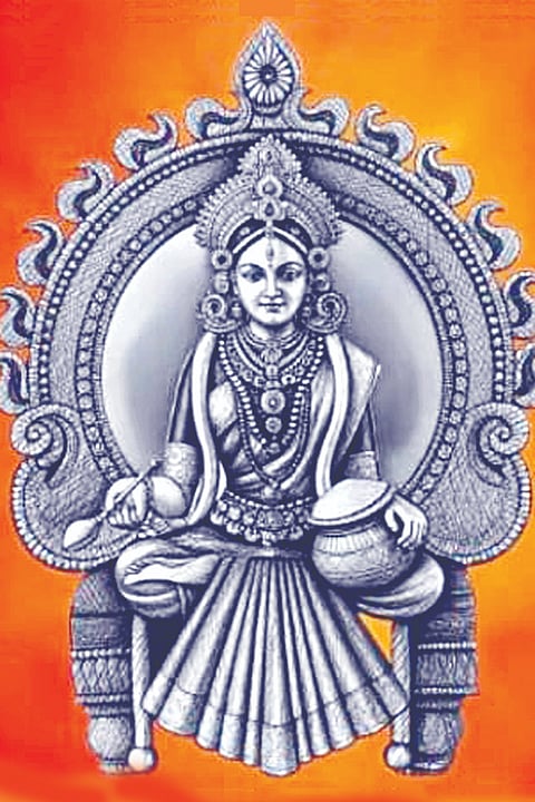 ಪುತ್ಯ ಪೆರಾಜೆಯ ಶ್ರೀ ಅನ್ನಪೂರ್ಣೇಶ್ವರಿ. 