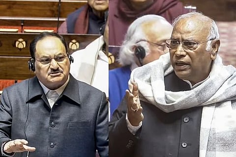 Kharge Vs Nadda Clash | ಕೇಂದ್ರ ಸಚಿವ ಜೆ.ಪಿ. ನಡ್ಡಾ ಮತ್ತು  ರಾಜ್ಯಸಭೆಯ ವಿರೋಧ ಪಕ್ಷದ ನಾಯಕ ಮಲ್ಲಿಕಾರ್ಜುನ ಖರ್ಗೆ