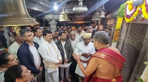 ಮಳೆಗಾಗಿ ವಿಶೇಷ ಪೂಜೆ ಸಲ್ಲಿಸಿದ ಕೊಡಗು ಉಸ್ತುವಾರಿ ಸಚಿವ ಪಿ.ಎಂ.ನರೇಂದ್ರಸ್ವಾಮಿ 