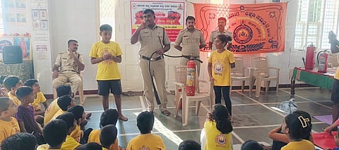 Fire safety awareness for summer camp children