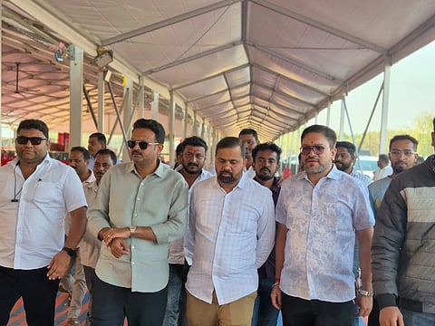 ಖಾನಾಪುರ ತಾಲೂಕಿನ ನಂದಗಡದಲ್ಲಿನ ವೀರಭೂಮಿ ಉದ್ಘಾಟನೆ ಕಾರ್ಯಕ್ರಮದ ಸಿದ್ಧತೆಗಳನ್ನು ಭಾನುವಾರ ಎಂಎಲ್‌ಸಿ ಚನ್ನರಾಜ ಹಟ್ಟಿಹೊಳಿ ಪರಿಶೀಲಿಸಿದರು.