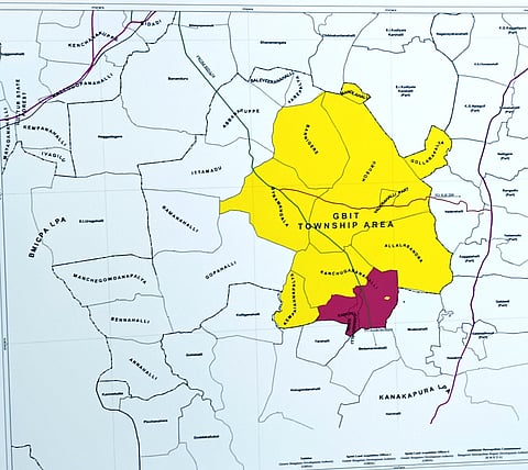 ಗ್ರೆಟರ್ ಬೆಂಗಳೂರು ಅಭಿವೃದ್ಧಿ ಪ್ರಾಧಿಕಾರದ ನಕ್ಷೆ