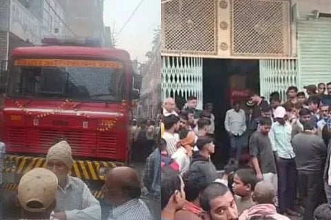ಬೆಂಕಿ ಅವಘಡದ ಸ್ಥಳದ ಚಿತ್ರ