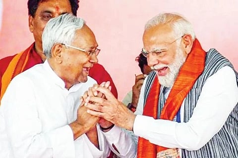 ನಿತೀಶ್ ಕುಮಾರ್ ಮತ್ತು ಪ್ರಧಾನಿ ಮೋದಿ