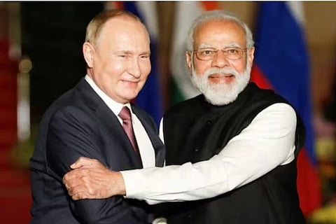 ಪ್ರಧಾನಿ ನರೇಂದ್ರ ಮೋದಿ ಮತ್ತು ಪುಟಿನ್