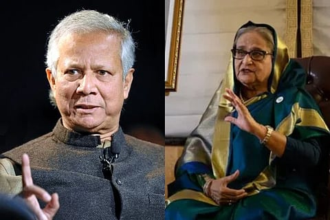  ಮೊಹಮ್ಮದ್ ಯೂನಸ್ ಮತ್ತು ಮಾಜಿ ಪ್ರಧಾನಿ ಶೇಖ್ ಹಸೀನಾ