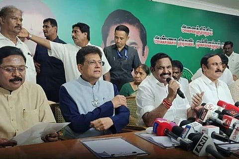 ಎಐಎಡಿಎಂಕೆ ಮುಖ್ಯಸ್ಥ ಎಡಪ್ಪಾಡಿ ಕೆ ಪಳನಿಸ್ವಾಮಿ ಸುದ್ದಿಗೋಷ್ಠಿ