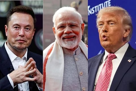 ಎಲಾನ್ ಮಸ್ಕ್, ಪ್ರಧಾನಿ ಮೋದಿ ಹಾಗೂ ಡೊನಾಲ್ಡ್ ಟ್ರಂಪ್