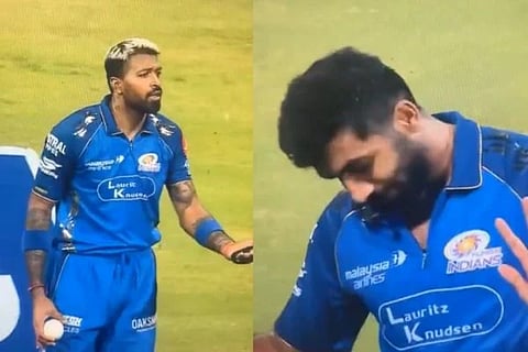 ಮೈದಾನದಲ್ಲಿ ಜಸ್ಪ್ರೀತ್ ಬುಮ್ರಾ ಮೇಲೆ ಸಿಟ್ಟಾದ ಕ್ಯಾಪ್ಟನ್ ಹಾರ್ದಿಕ್ ಪಾಂಡ್ಯ