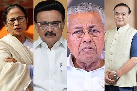ಸಿಎಂ ಮಮತಾ ಬ್ಯಾನರ್ಜಿ, ಎಂ.ಕೆ.ಸ್ಟಾಲಿನ್, ಪಿಣರಾಯಿ ವಿಜಯನ್ ಹಾಗೂ ಹಿಮಂತ ಬಿಸ್ವಾ ಶರ್ಮಾ