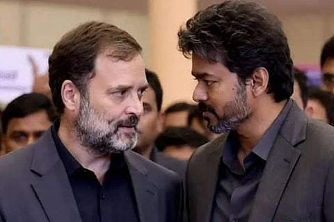 ರಾಹುಲ್ ಗಾಂಧಿ ಮತ್ತು ದಳಪತಿ ವಿಜಯ್