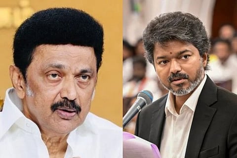 ಎಂ.ಕೆ.ಸ್ಟಾಲಿನ್ ಮತ್ತು ಸಿಎಂ ವಿಜಯ್ 