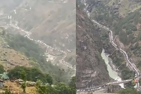 ಟ್ರಾಫಿಕ್​ ಜಾಮ್​ನ ದೃಶ್ಯಗಳು