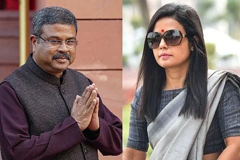 ಧರ್ಮೇಂದ್ರ ಪ್ರಧಾನ್ ಮತ್ತು ಮಹುವಾ ಮೊಯಿತ್ರಾ