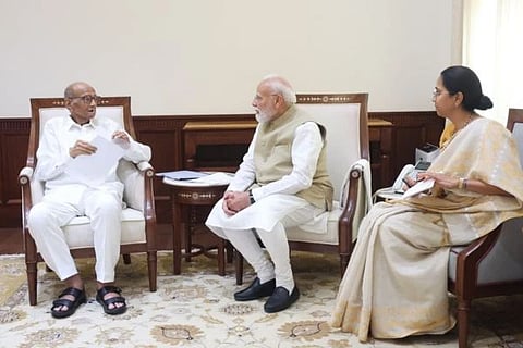 ಶರದ್ ಪವಾರ್ ಮತ್ತು ಪ್ರಧಾನಿ ಮೋದಿ ಭೇಟಿ