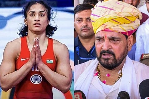 ವಿನೇಶ್ ಫೋಗಟ್ ಮತ್ತು ಬ್ರಿಜ್​ ಭೂಷಣ್ ಸಿಂಗ್