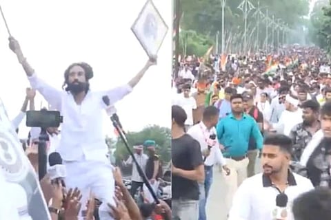 ವಿದ್ಯಾರ್ಥಿಗಳ ಪ್ರತಿಭಟನಾ ಮೆರವಣಿಗೆ 