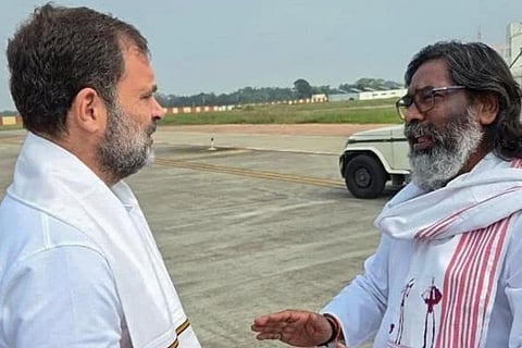 ರಾಹುಲ್ ಗಾಂಧಿ ಮತ್ತು ಜಾರ್ಖಂಡ್ ಸಿಎಂ ಹೇಮಂತ್ ಸೊರೆನ್ 