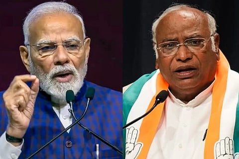 ಪ್ರಧಾನಿ ನರೇಂದ್ರ ಮೋದಿ ಮತ್ತು ಮಲ್ಲಿಕಾರ್ಜುನ ಖರ್ಗೆ